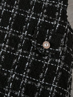 Vestido Infantil Tweed + Manga Longa