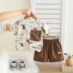 Conjunto Infantil Masculino Animais Bolsinho