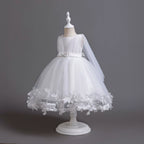 Vestido de Festa Infantil Tule Flores
