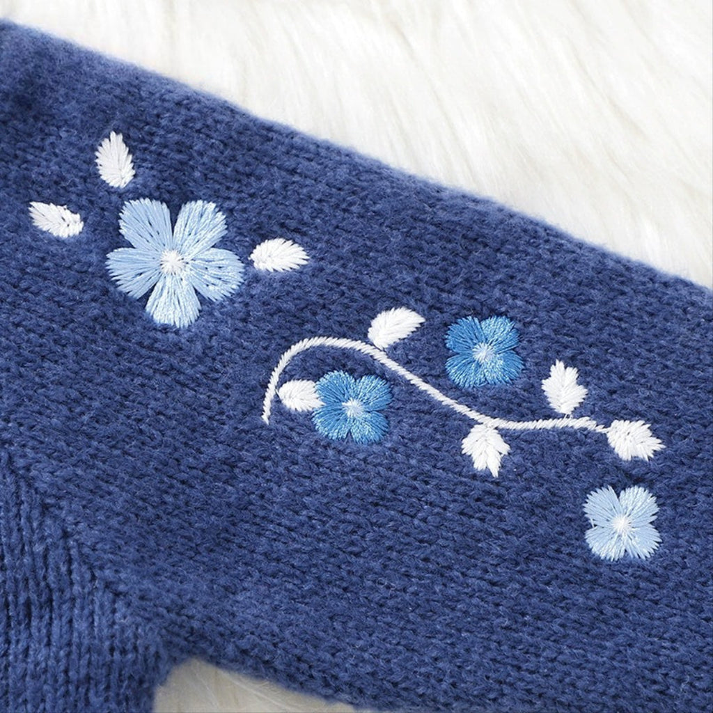 Macacão Infantil Azul Florzinhas