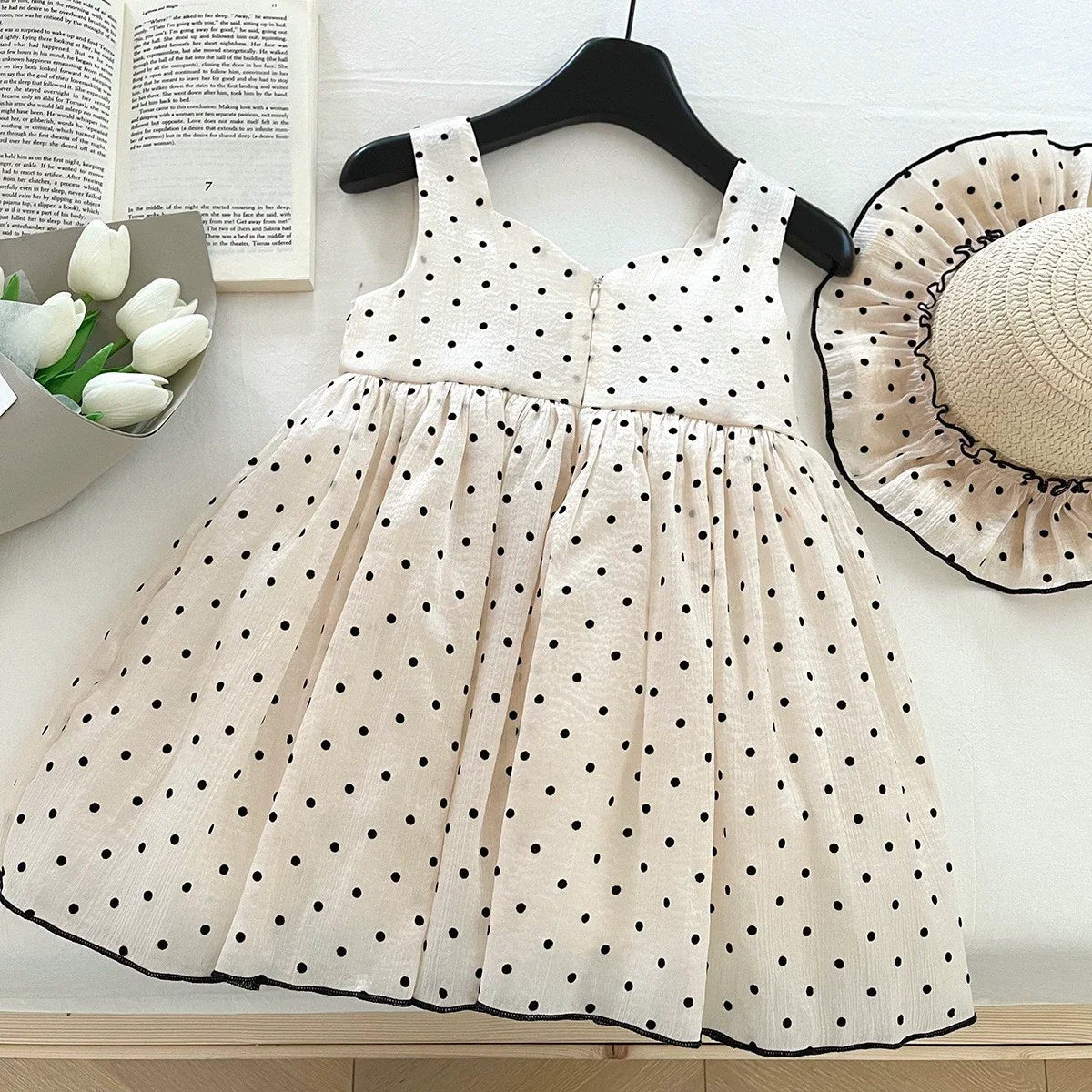 Vestido Infantil Poá Lacinho