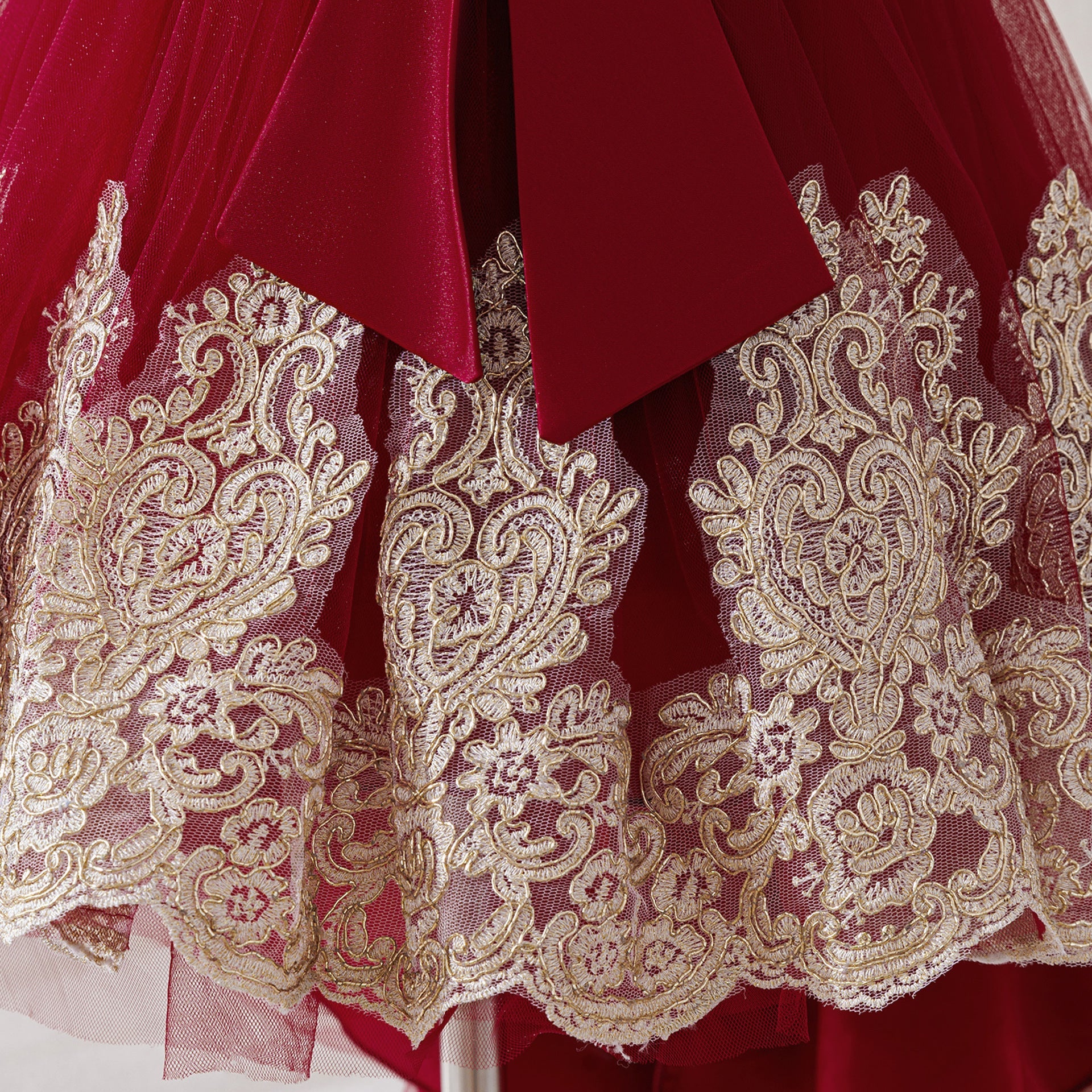 Vestido de Festa Infantil Renda e Laço