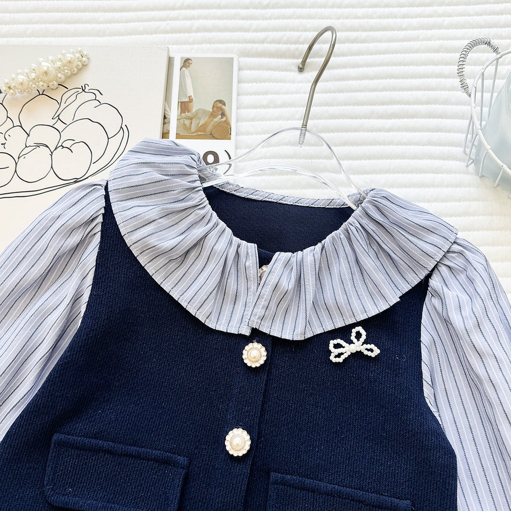 Conjunto Infantil Feminino Babadinhos Botões de Pérolas