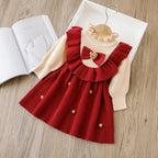 Vestido Infantil De Tricô Ursinho