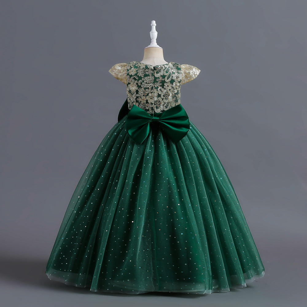 Vestido de Festa Longo Renda Brilhantes