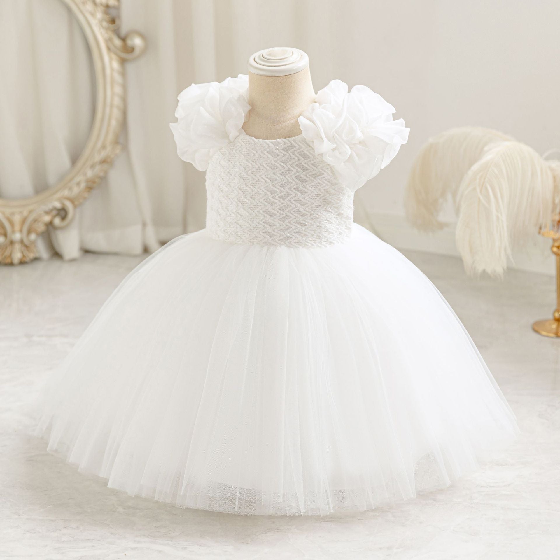 Vestido De Festa Infantil Bufante com Tule