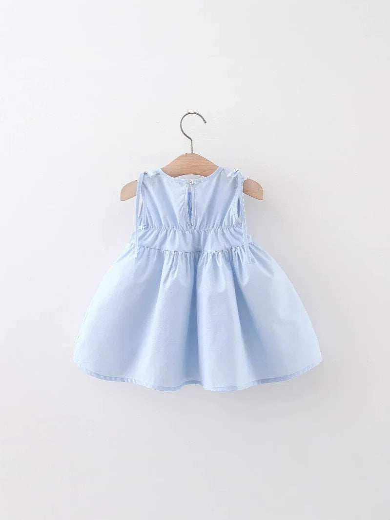 Vestido Infantil Verão Azul