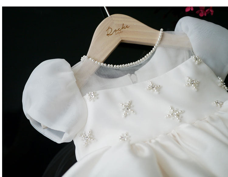 Vestido de Festa Branco Pérolas