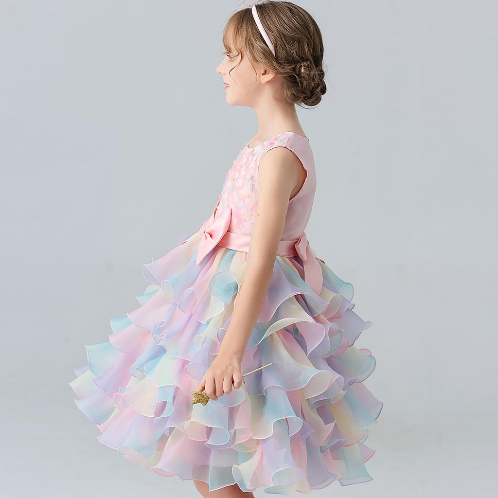 Vestido Infantil Camadas Colors