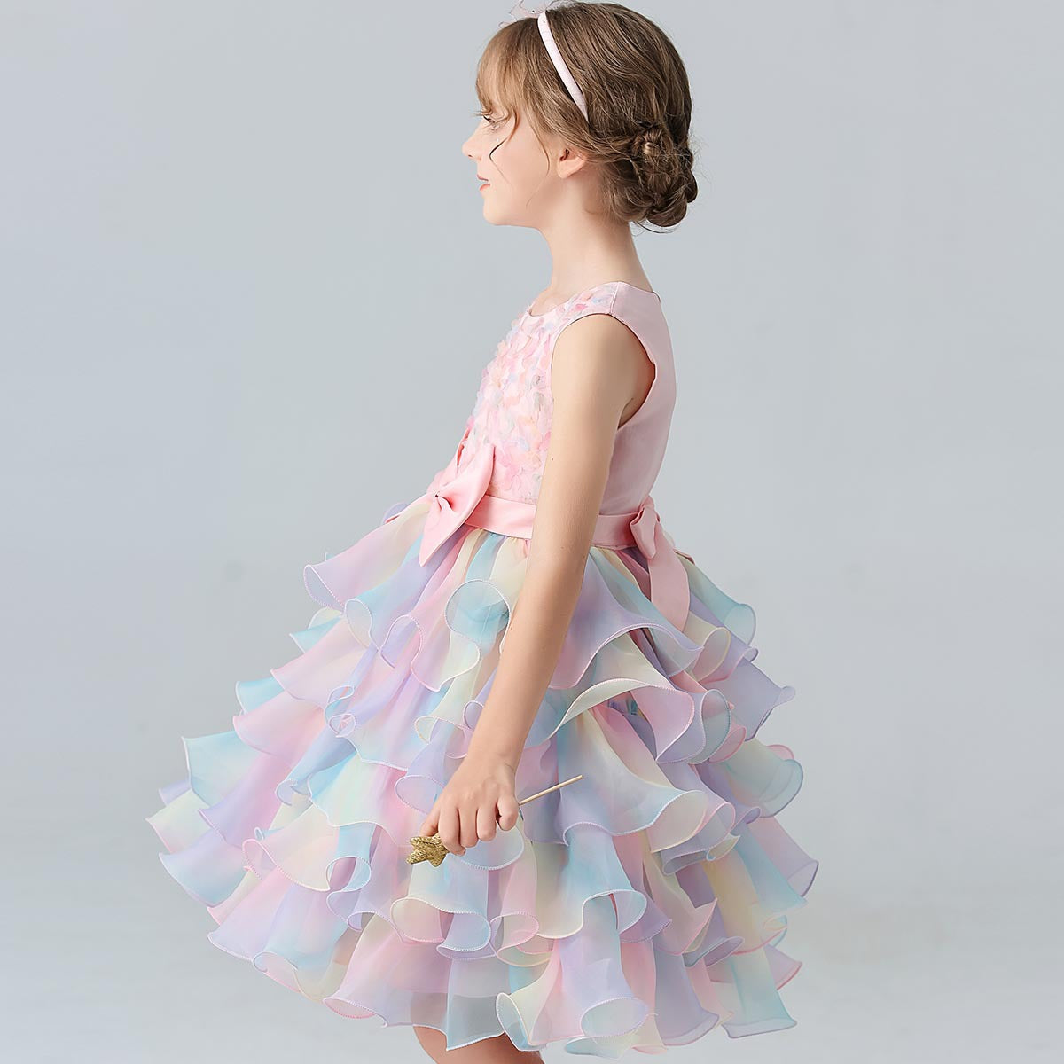 Vestido Infantil Camadas Colors