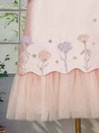 Vestido Infantil Floral Barrinha Tule