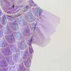 Vestido Infantil Sereia Brilhante