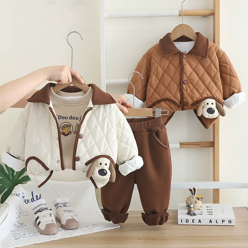 Conjunto Infantil Masculino 3 Peças Cachorrinho