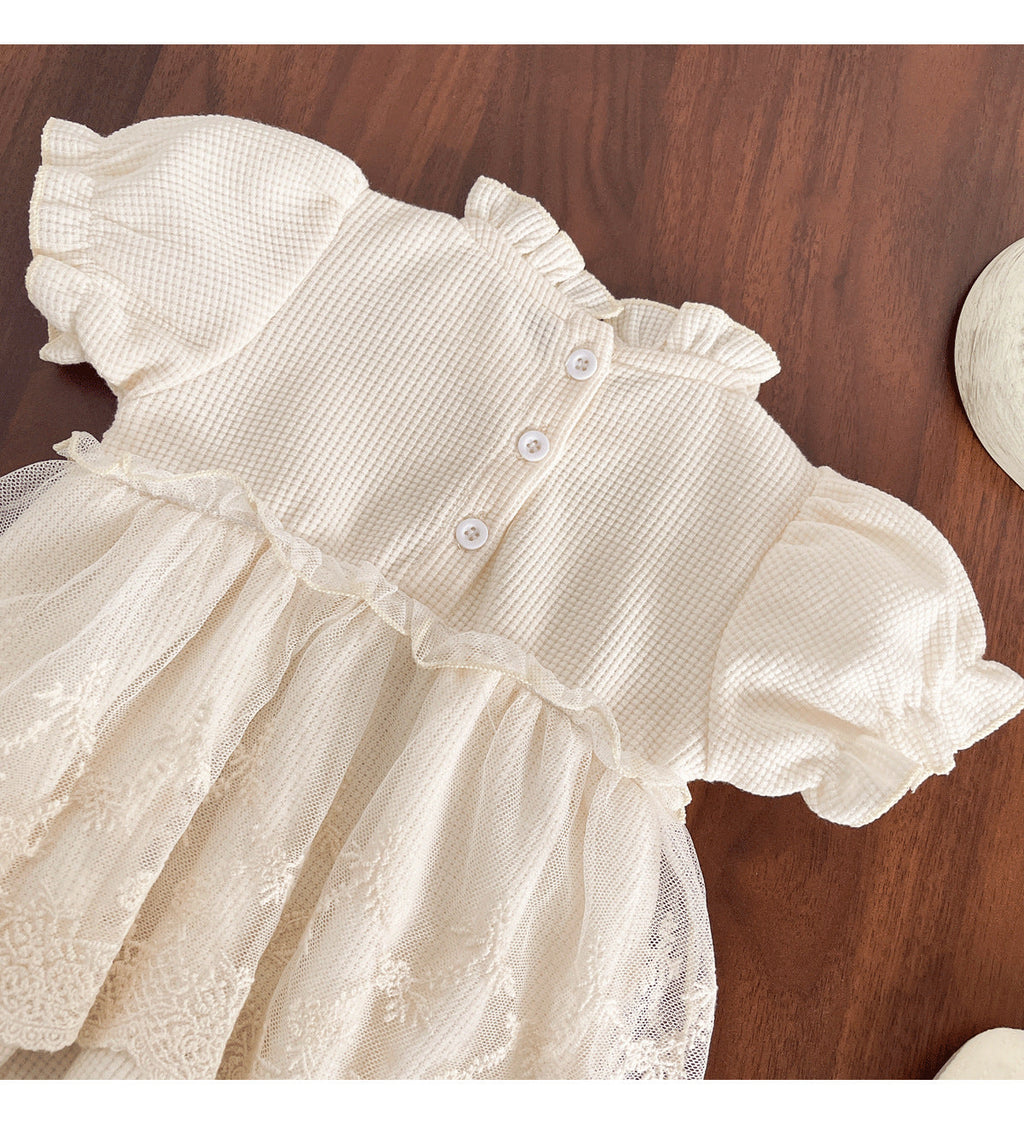 Body Infantil Feminino com Tule Rendado