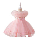 Vestido Infantil Gola Volumosa