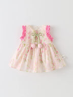 Vestido Infantil Floral Tulipas
