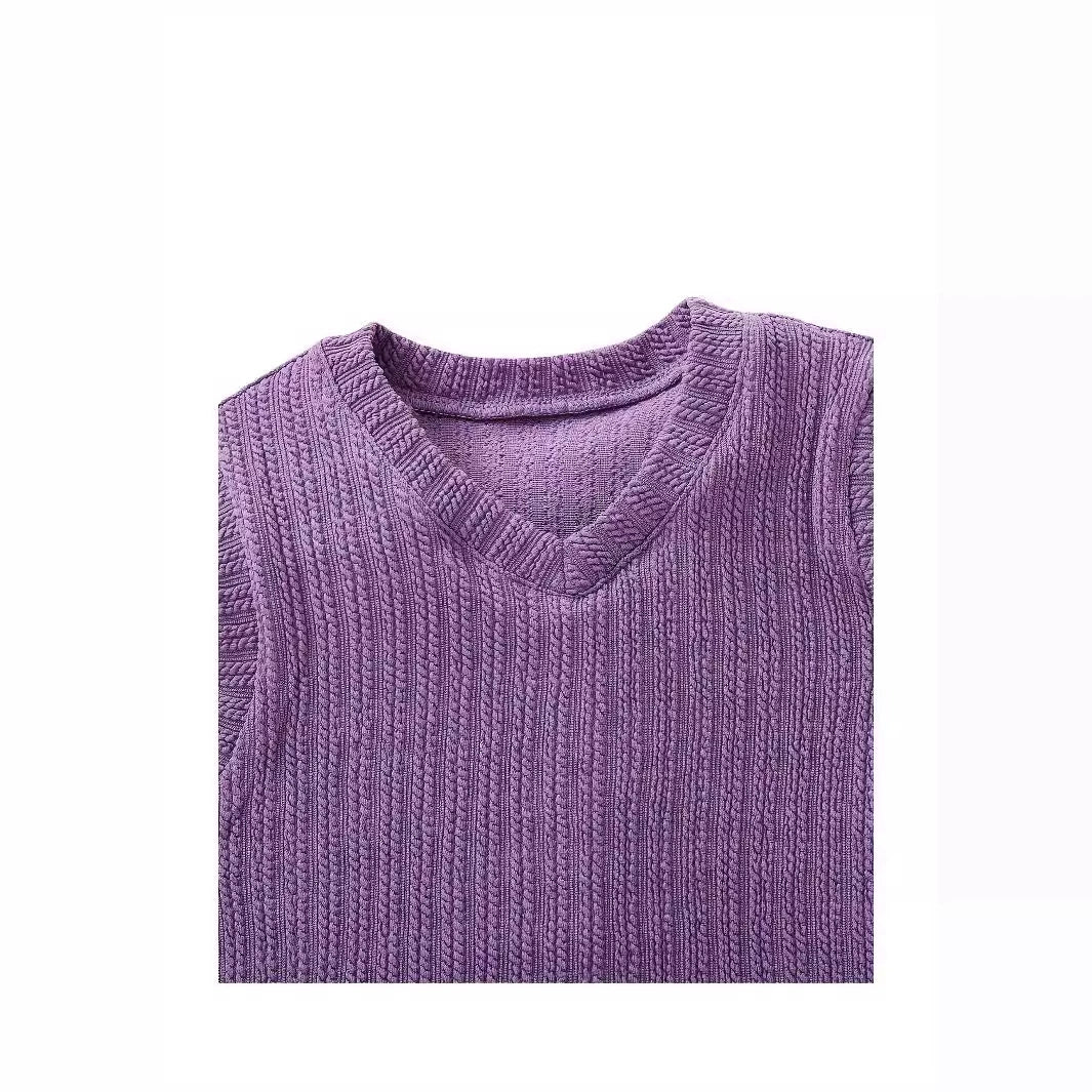 Conjunto Infantil Roxo Xadrez