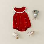 Body Infantil Feminino Vermelho Lacinhos