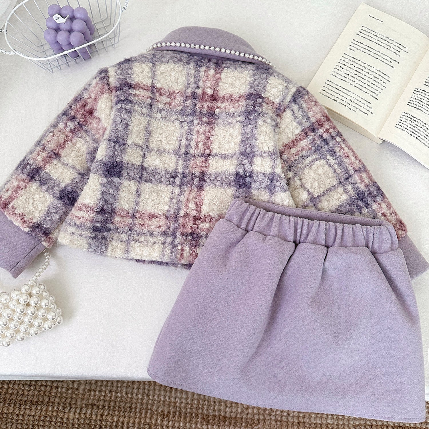 Conjunto Infantil Feminino Inverno Pérolas