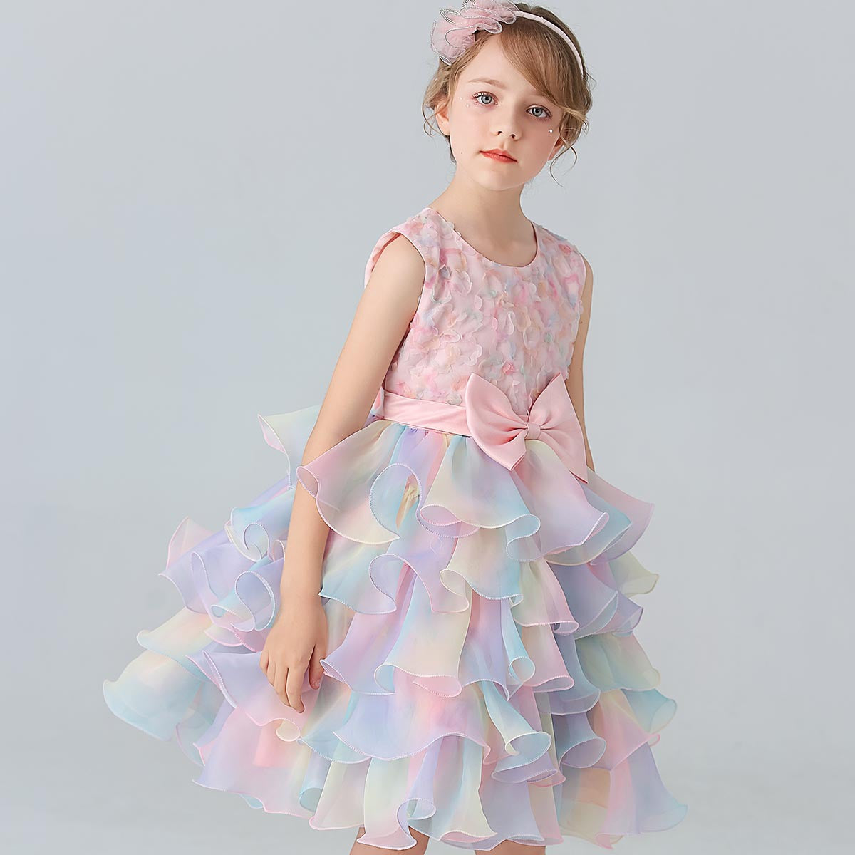Vestido Infantil Camadas Colors