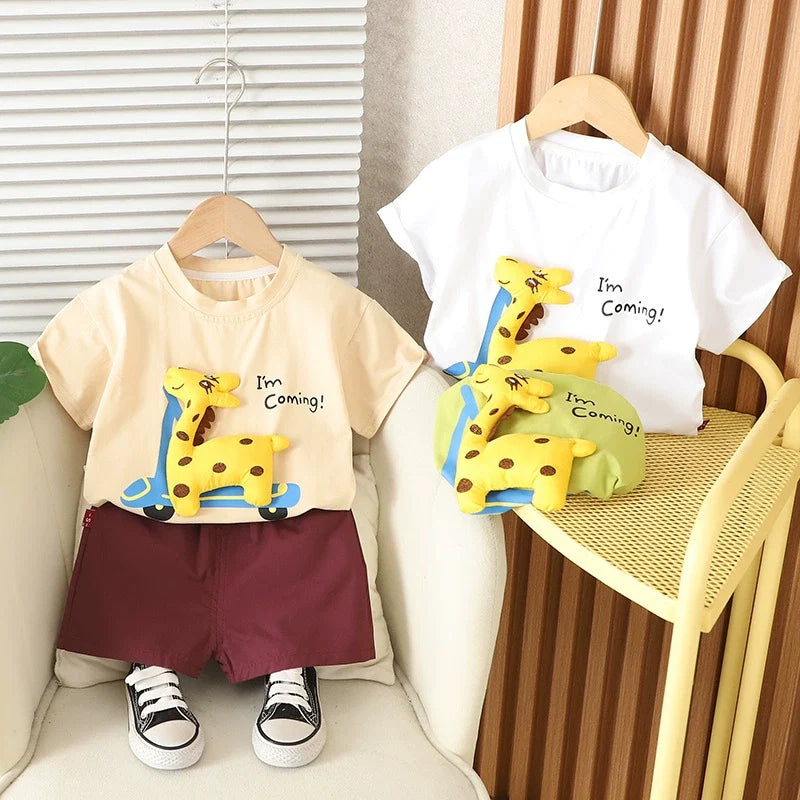 Conjunto Infantil Masculino Verão Girafinha