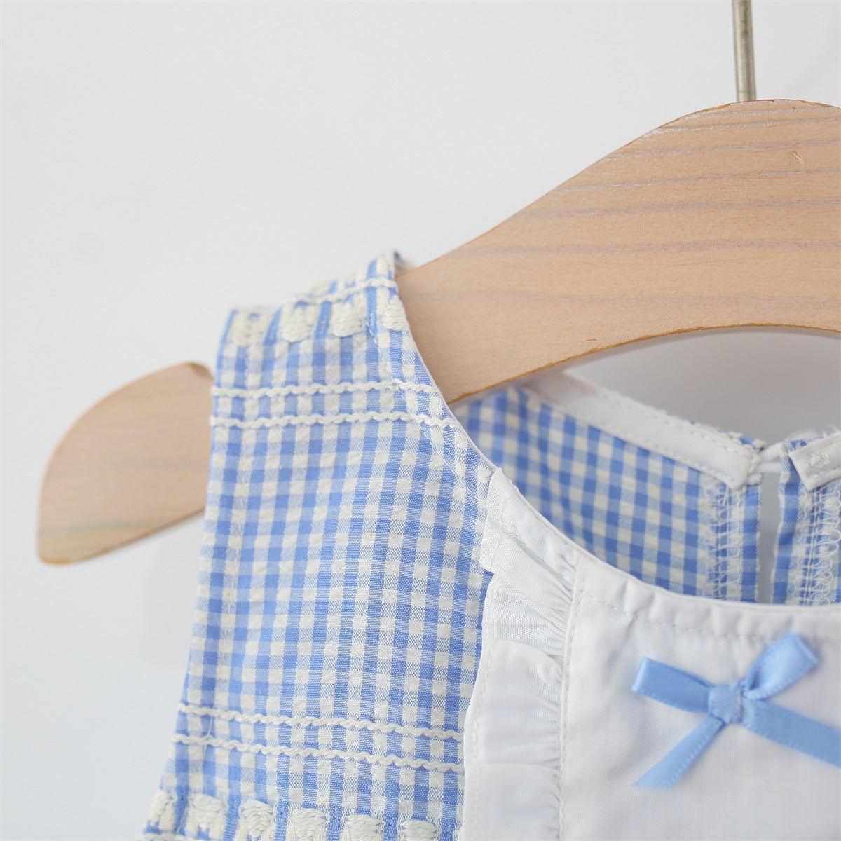 Vestido Infantil Azul Lacinhos