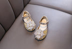 Sapato Infantil Feminino Florzinhas Brilhante