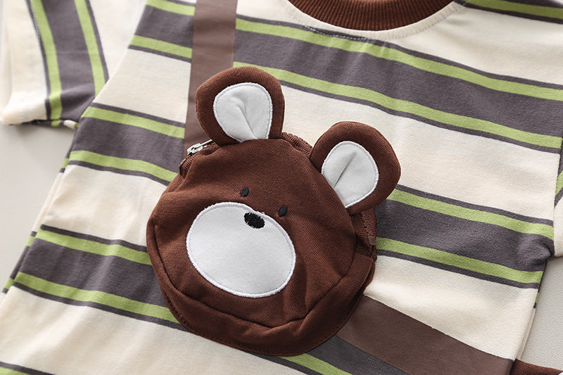 Conjunto Infantil Listras Ursinho