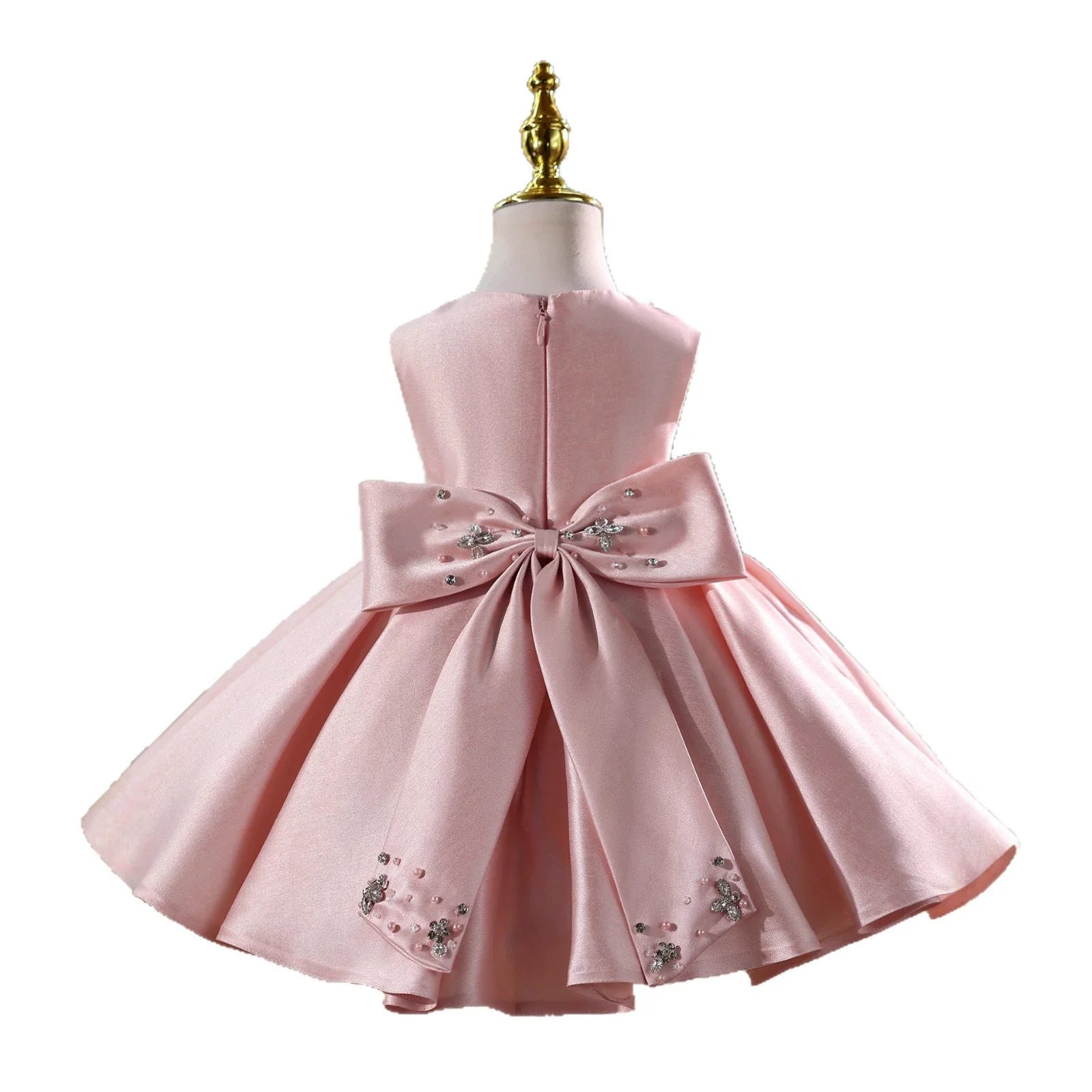 Vestido de Festa de Cetim Lacinho e Pedras