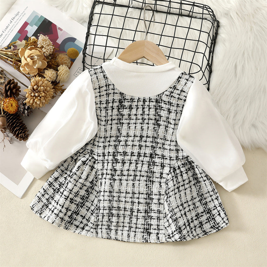 Vestido Infantil Tweed Lacinho