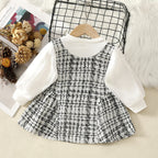 Vestido Infantil Tweed Lacinho