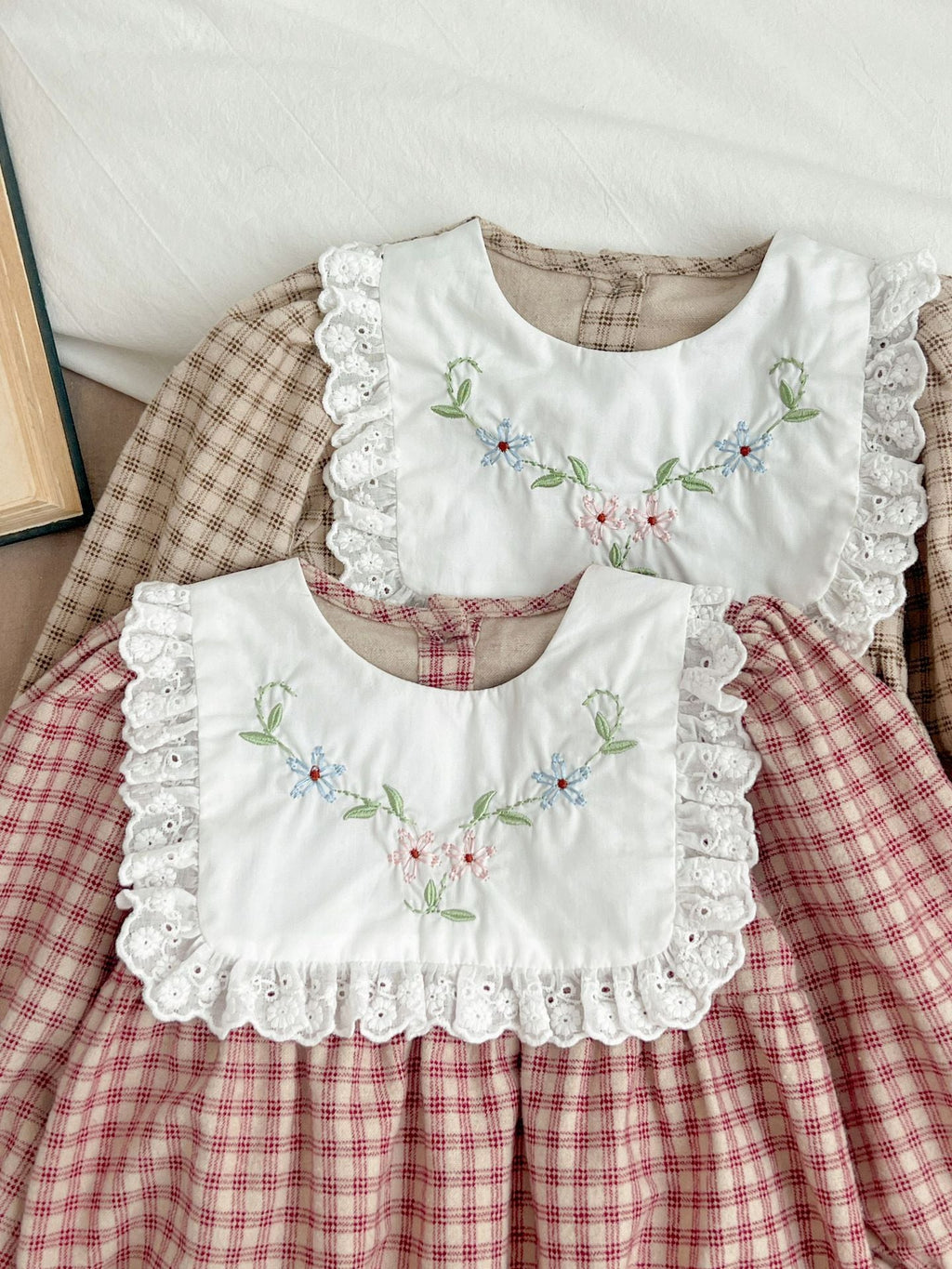 Body Infantil Feminino Xadrez Florzinhas
