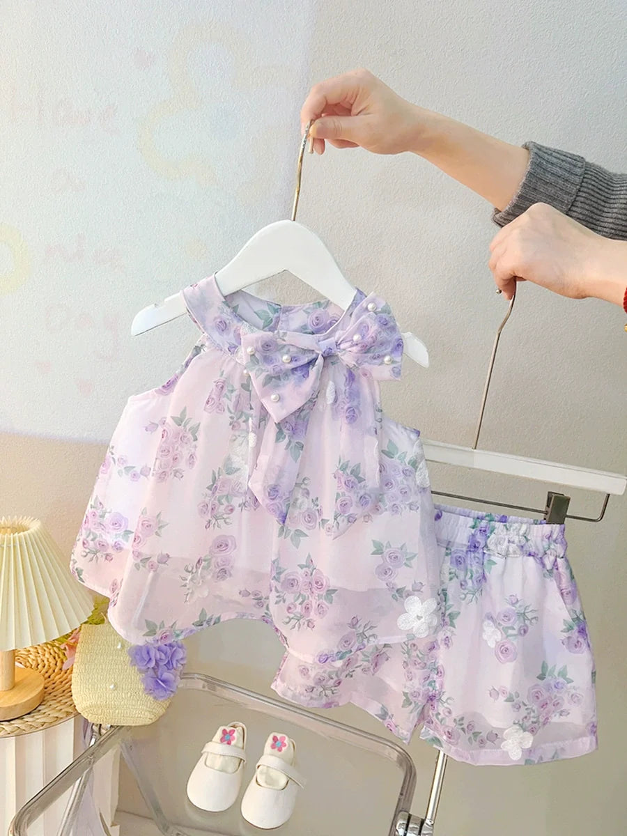 Conjunto Infantil Feminino Floral