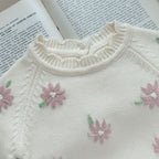 Body Infantil Tricô Florzinhas