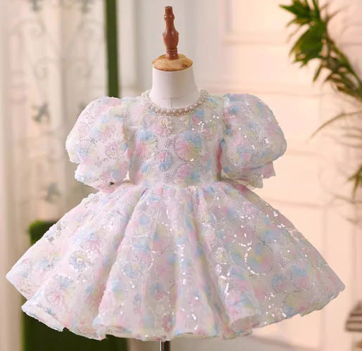 Vestido Infantil de Festa Brilhantes