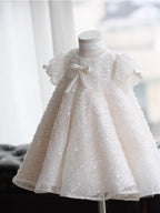 Vestido Infantil Brilhante Lacinho
