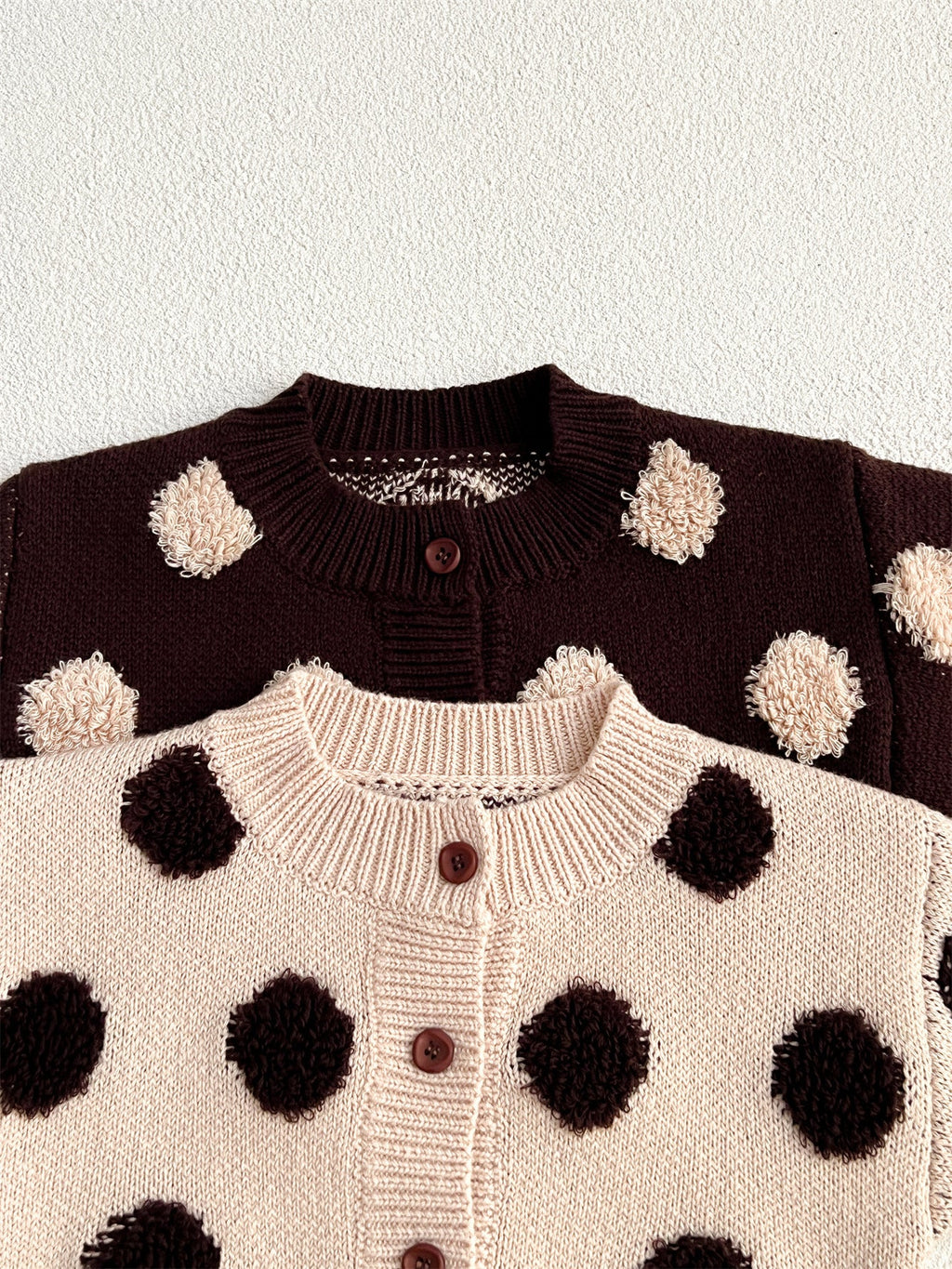 Cardigan Infantil Tricô Bolinhas