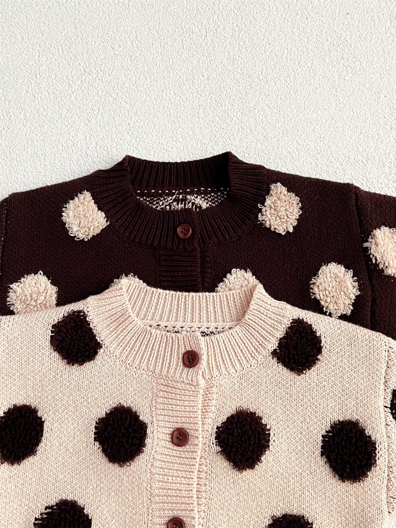 Cardigan Infantil Tricô Bolinhas