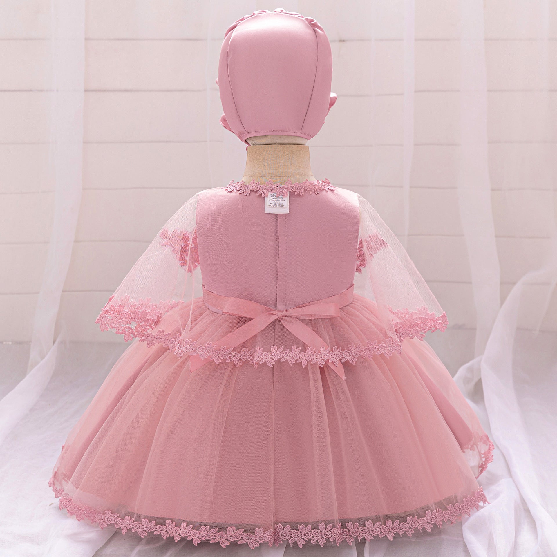 Vestido Infantil Luxo com  Bordado Flores