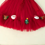Vestido Infantil de Tule Natal