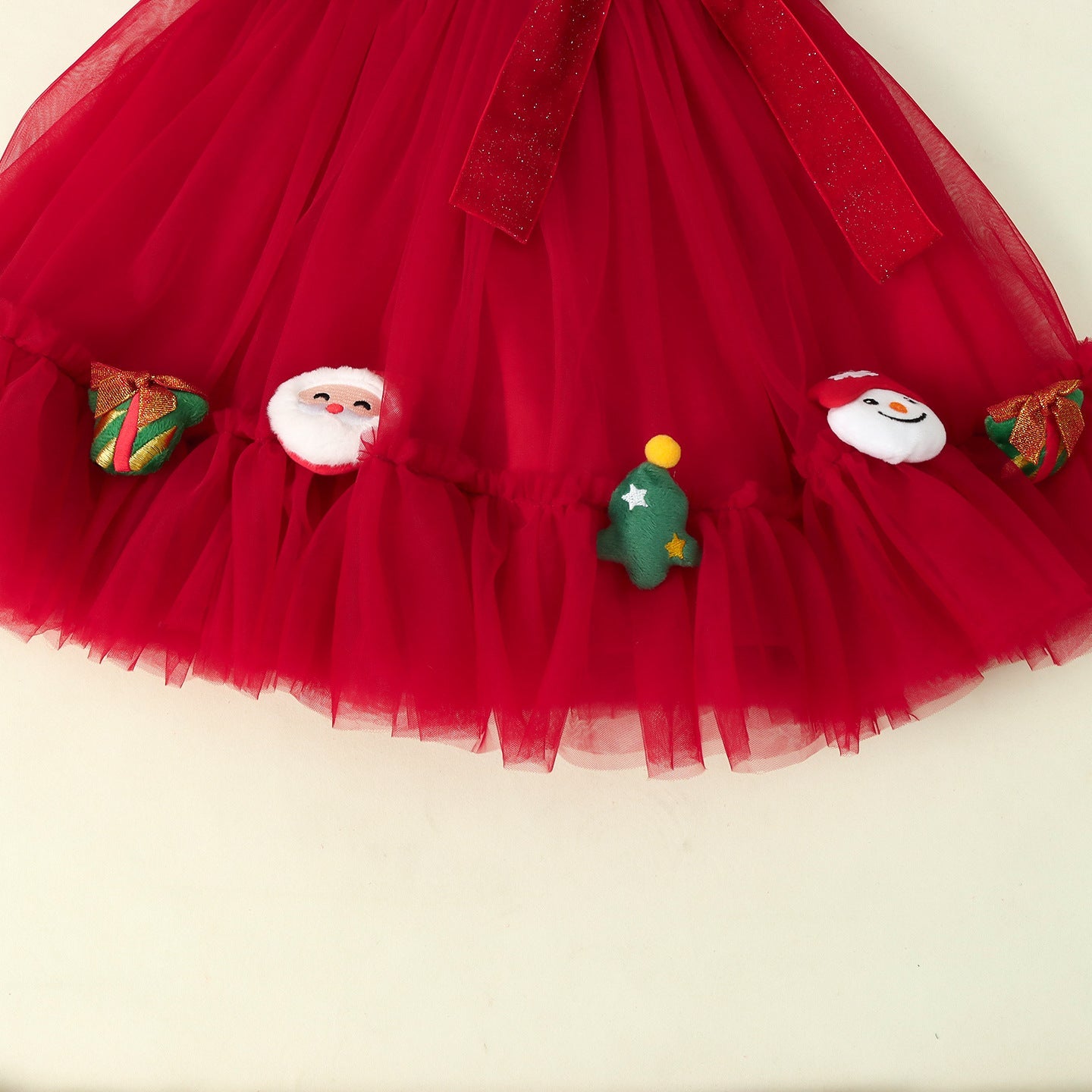 Vestido Infantil de Tule Natal