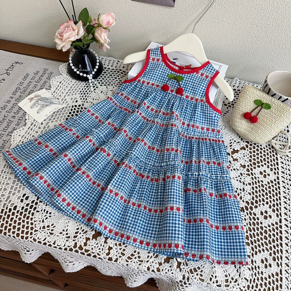 Vestido Infantil Morango Cerejinhas
