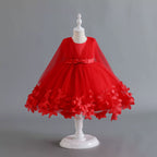 Vestido de Festa Infantil Tule Flores