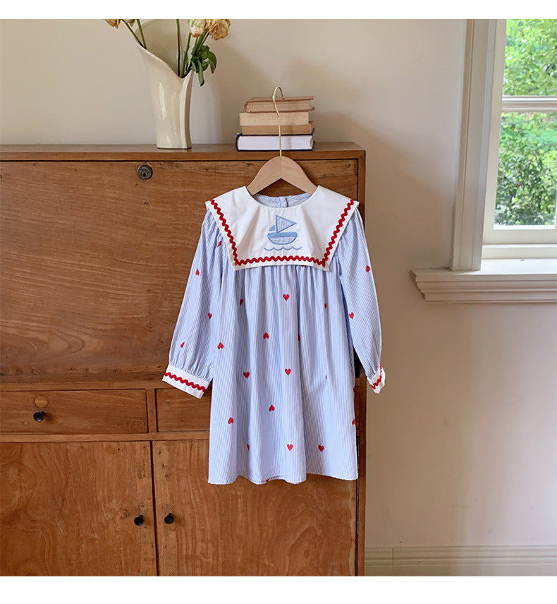 Vestido Infantil Love Barquinho