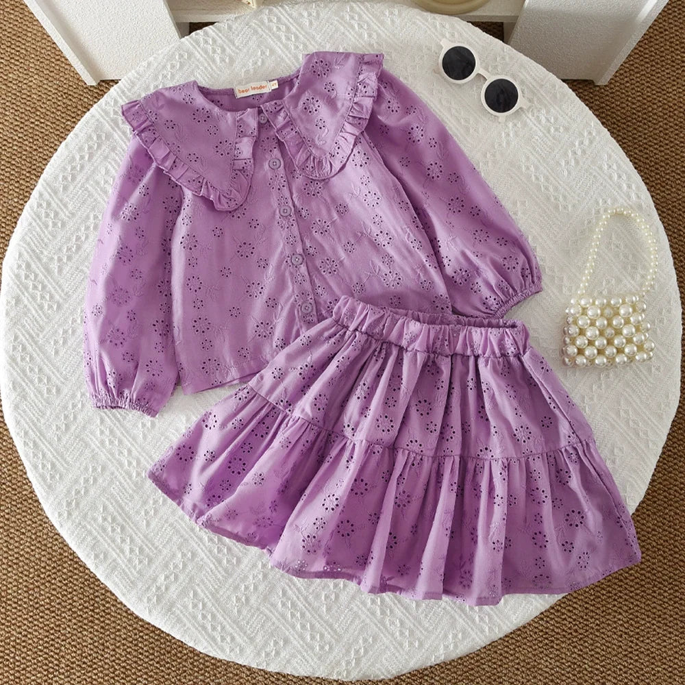 Conjunto Infantil Bordado Florzinhas