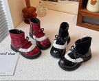Bota Infantil Lacinho com Rendinha