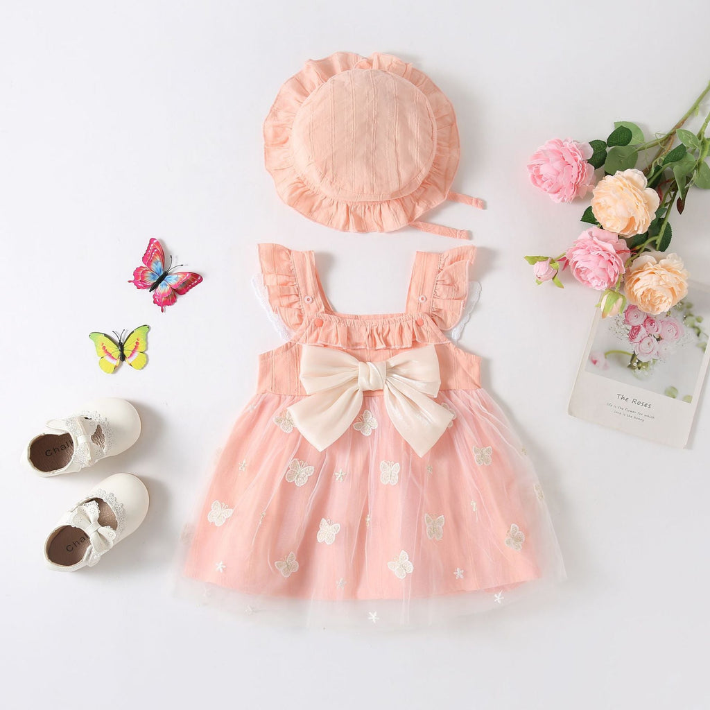 Vestido Infantil Borboletas Lacinho