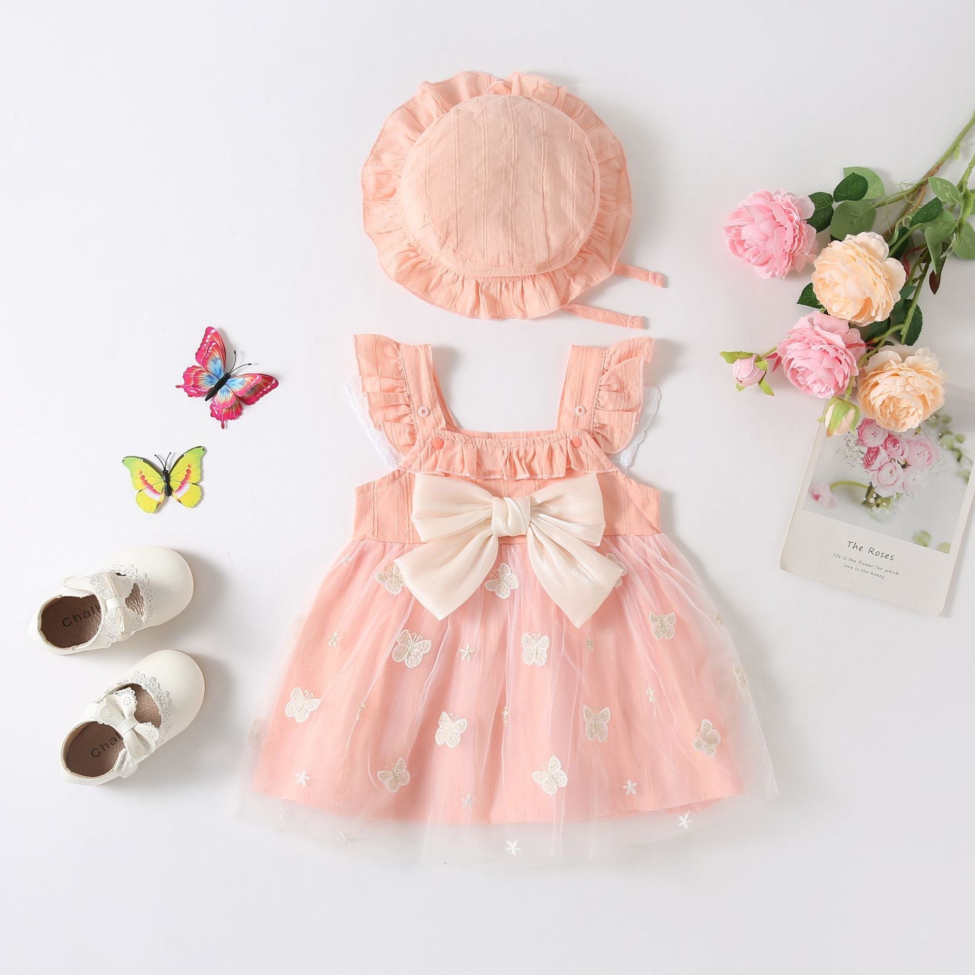 Vestido Infantil Borboletas Lacinho
