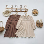 Vestido Infantil Com Gola Flores