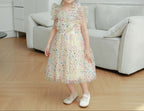 Vestido Infantil de Tule Poá